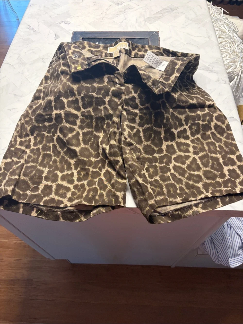 Michael Kors Brown Leopard-Print Women's Shorts